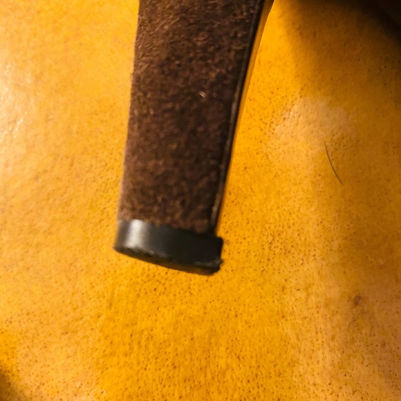 Prada Chocolate Brown Suede Platform Heeled Mid Calf Boots - Picture 10 of 12